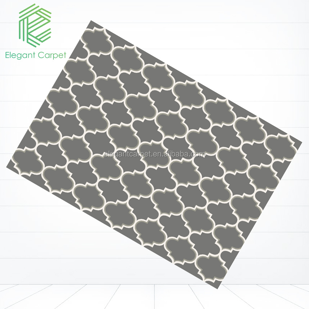 Mesh pattern floor design mat Fire resistant adults digital printing carpet
