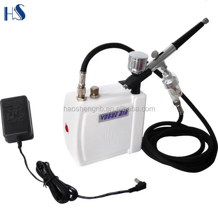 mini air compressor - never been used. Professional airbrush and kit HSENG HS08AC-SK