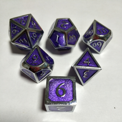 China supplier engraved polyhedral metal dice set
