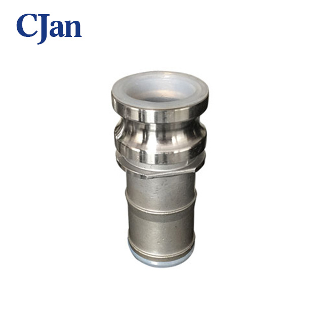 PFA lined camlock E adaptor camlock quick couplings for pipe fitting