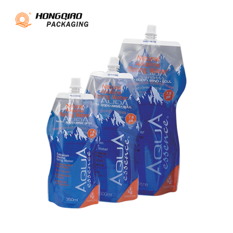 Various Shape Plastic Stand Up Pouch With Spout Packaging Water Sports Drinks Beverage Puree Sauce Yogurt Milk Juice Spout Pouch