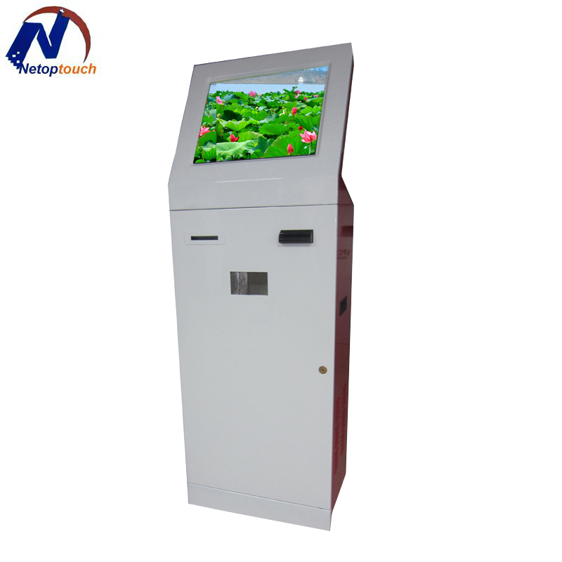 High quality custom self service kiosk cabinet with label printer optional
