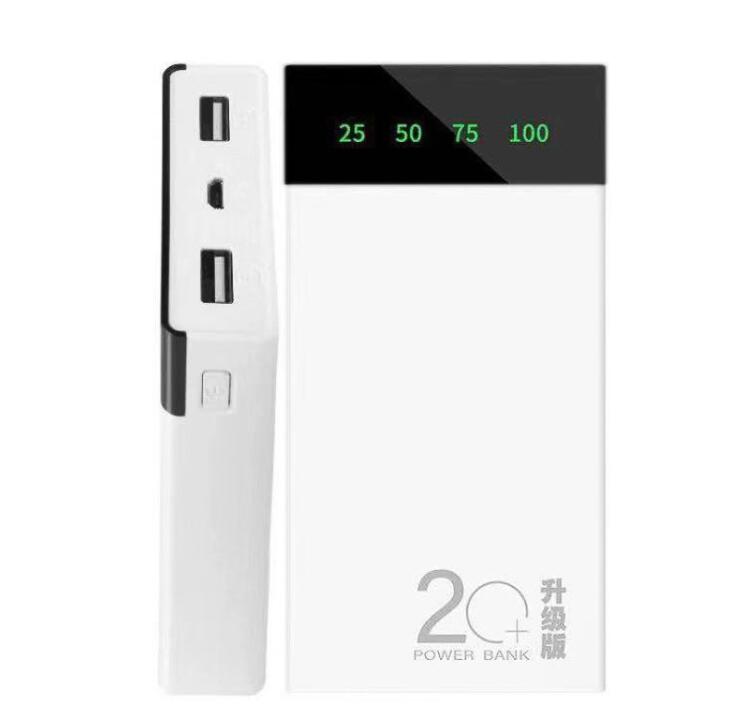 Горячая продажа 5 в Dual USB 6*18650 Power Bank батарея коробка мобильный телефон зарядное устройство двойной светодиодный свет