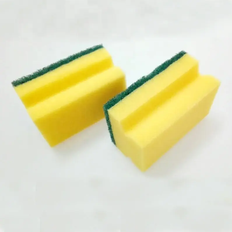 Fluted kitchen cleaning sponge scrubber for washing dishes