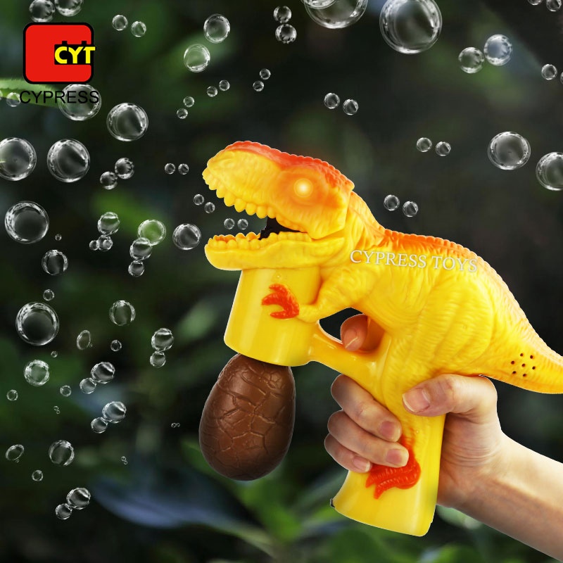 Оптовая продажа Электрический динозавр Bubble Gun игрушка с музыкой и светом