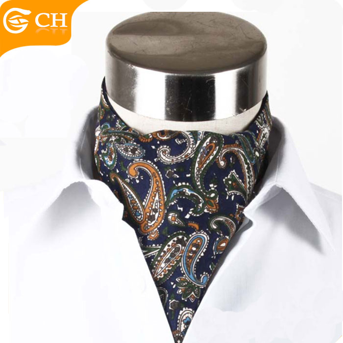 Chunhe custom Polyester Printed Paisley Ascot Tie