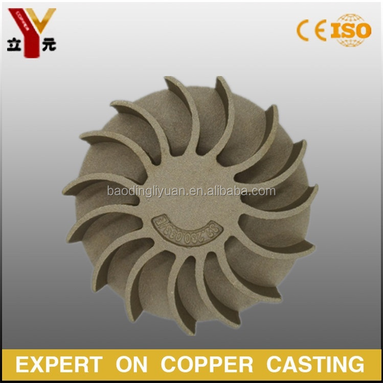 customized investment cast bronze small water pump impeller