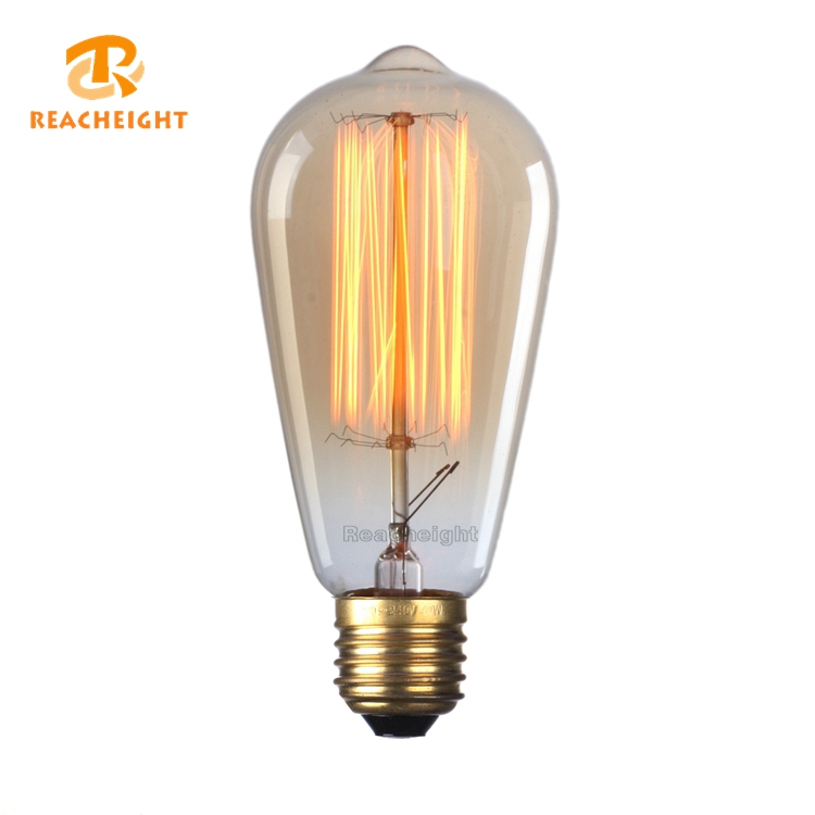 Высокое качество теплый цвет Ретро стиль декоративные Edison канделябры лампочки ST64 40 Вт