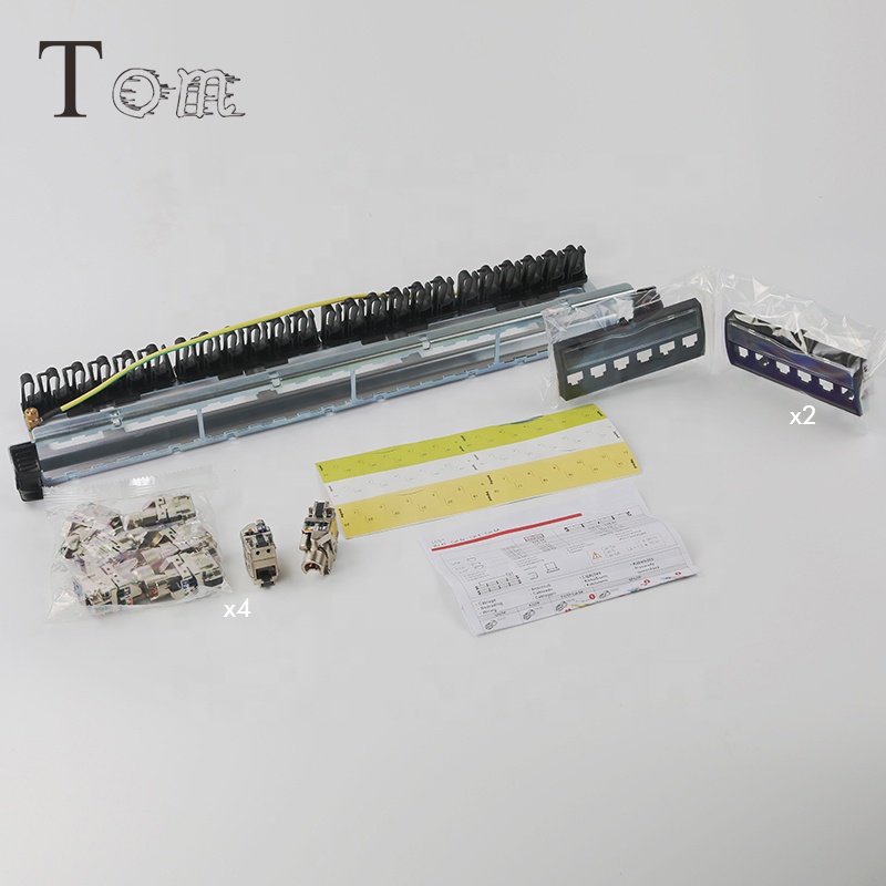 STP 24 порта 19 дюймов cat6/cat6a Keystone Jack безинструментальная сетевая патч-панель типа Legrand