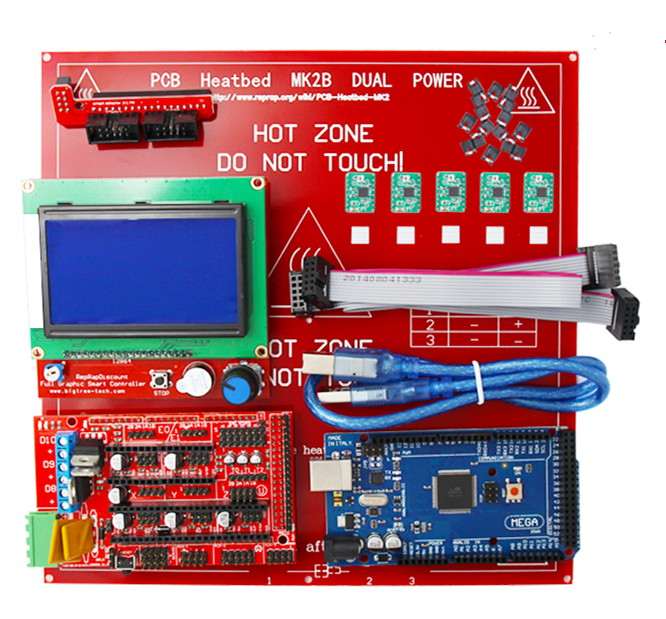 Материнская плата для 3D-принтера suite RAMPS1.4 mega 2560 A4988, плата привода 12864LCD, комплект для 3D-принтера