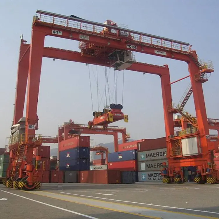Customized rtg mobile crane 35t or 40t 60ton 150 ton rubber tyred port lifting gantry rtg-crane-price