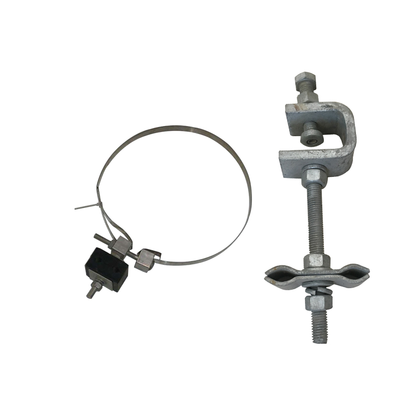 Galvanized steel down lead clamp for tower