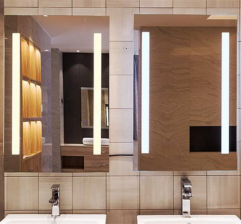 DECORAPORT горизонтальные светодиодный настенный освещенное с подсветкой косметическое для ванной Посеребренная большое зеркало косметическое зеркало с подсветкой