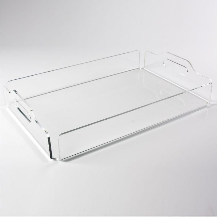 Оптовая продажа на заказ прозрачный акриловый поднос для сервировки Lucite Поднос для еды