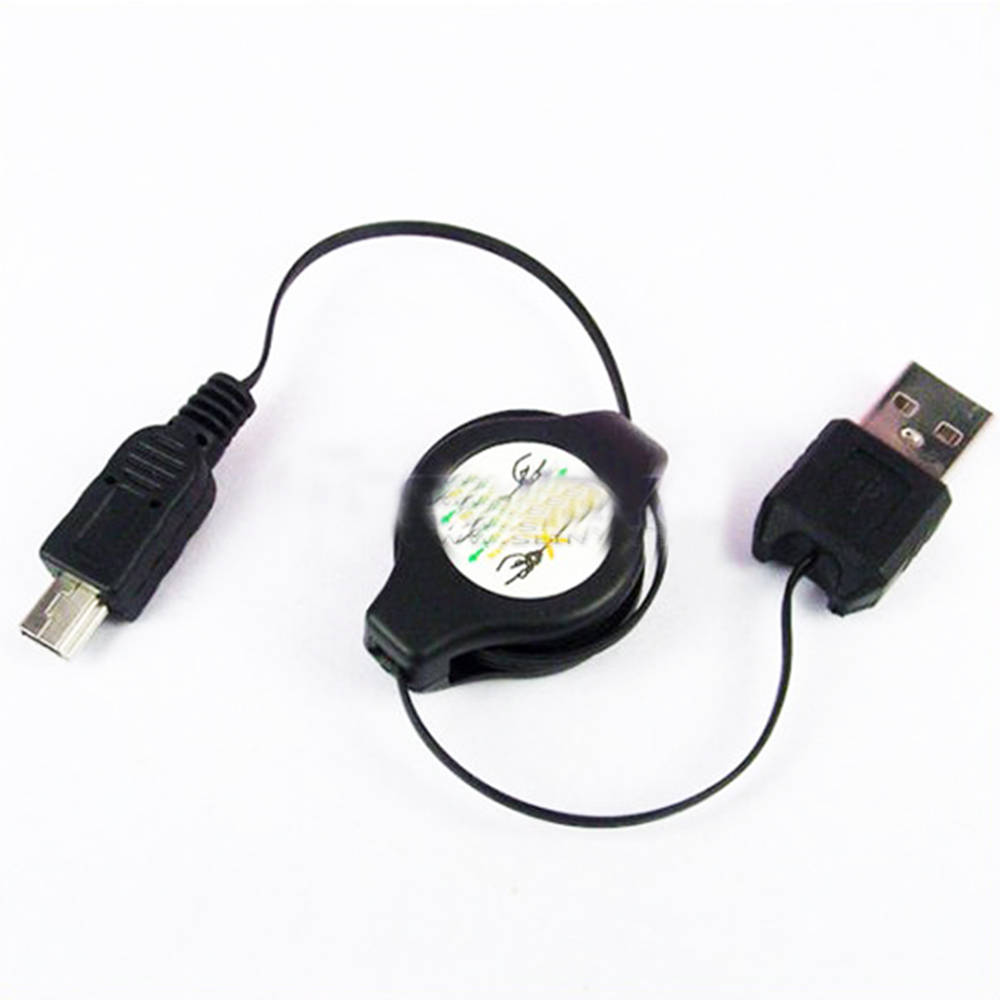 USB Тип B Выдвижной Мини USB кабель Мобильный телефон видео игра камера 5 Pin мини USB Весна кабель