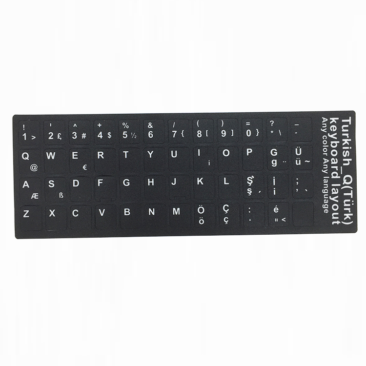 Наклейка на клавиатуру Турецкая раскладка клавиатуры наклейка Qwerty наклейки для ноутбука настольный компьютер, турецкие наклейки на клавиатуру