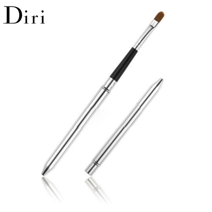 Nylon Metal Handle Makeup Brush Set Retractable Lip Brush Retractable Lip Applicator Makeup Brush