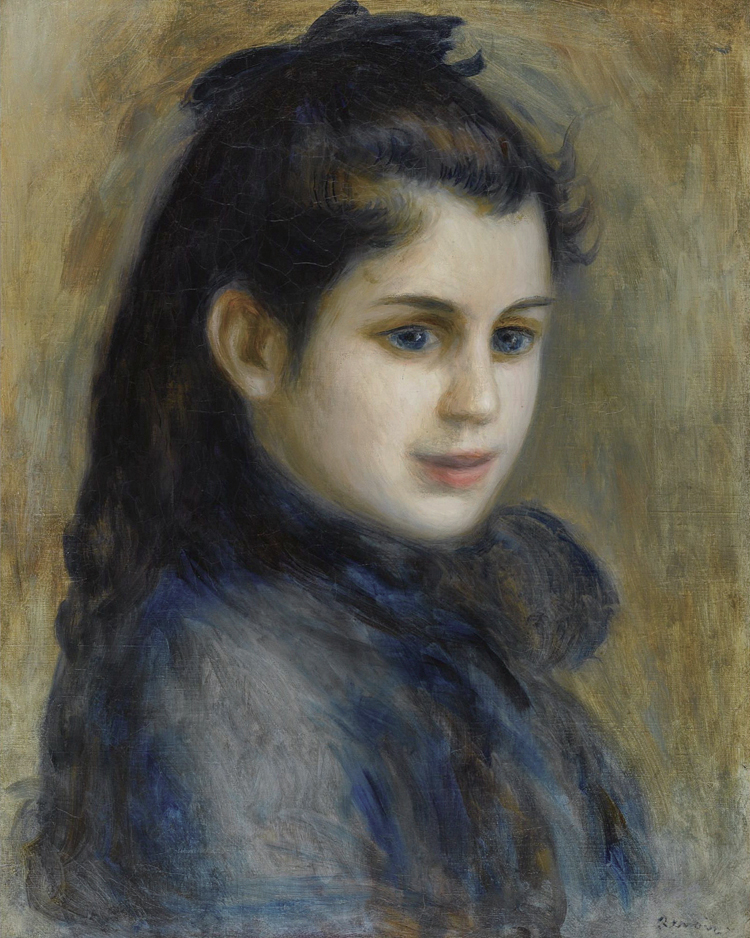 Пьер Огюст Ренуар-глава белье для молодой девушки; 1875 холст картины портрет картины Шедевр воспроизведение
