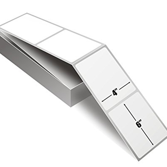 Fanfold 4x6 термопринтер Zebra совместимый перфорированный белый чистый 4x6 ярлык доставки