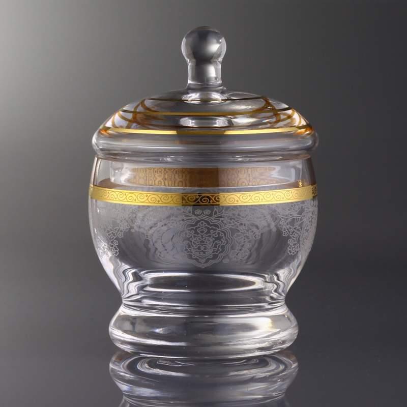 Сахарница 1551 (1 шт.), декор: Rumeysa, Цвет: золотистый