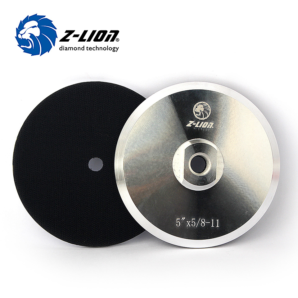 Z-LION 5" Aluminium Based Backer For Polishing Pad Nylon Hoop & Loop Backer Pad
