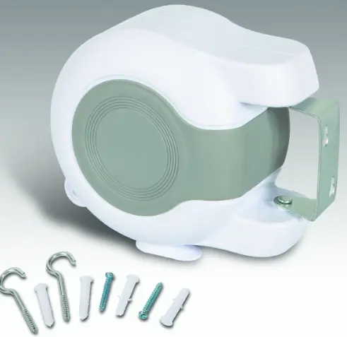 Two Line Retractable Clothes Line Wall Mounted