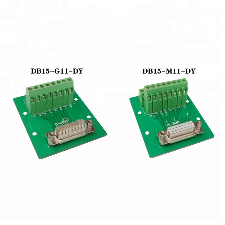 DB15-M11-G11 Terminal Block Male / Female Header Straight Head DB15 Breakout Board