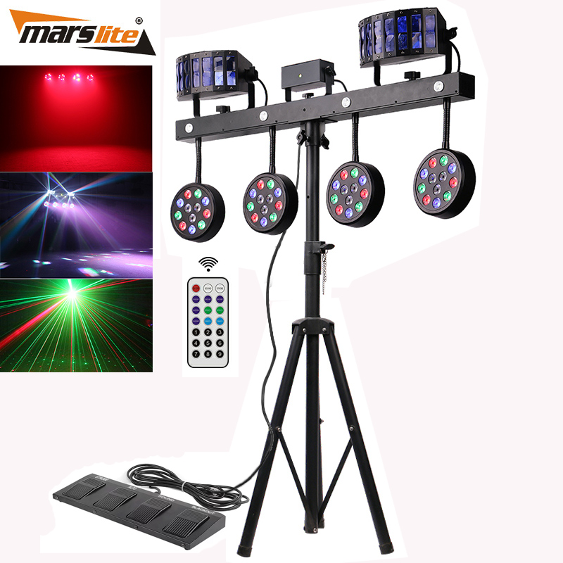 Marslite professional combination effect par dj disco Equipment 4pcs 12x1w RGBW 4in1 stage light