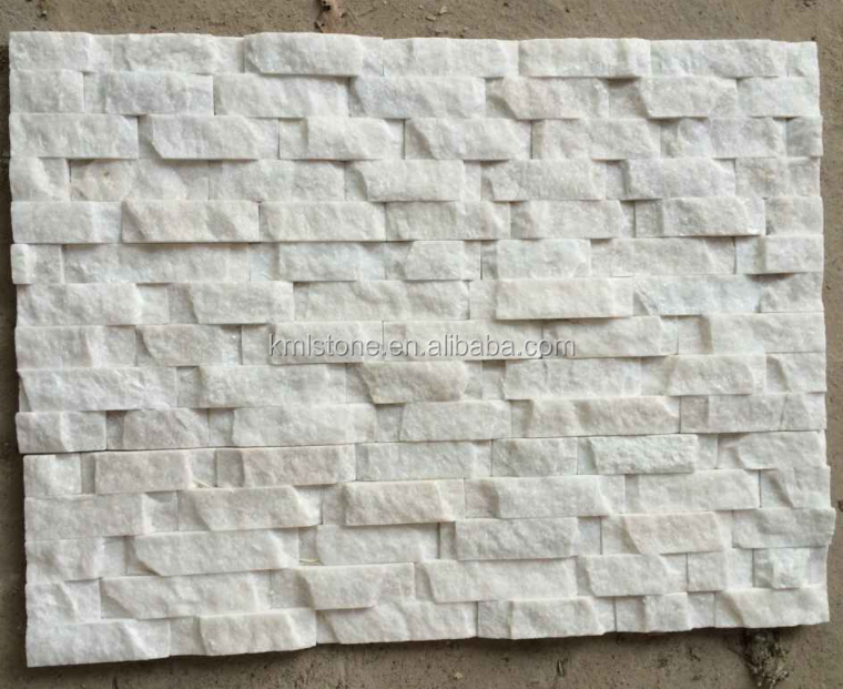 Настенная облицовка из белого кварца Ledgestone