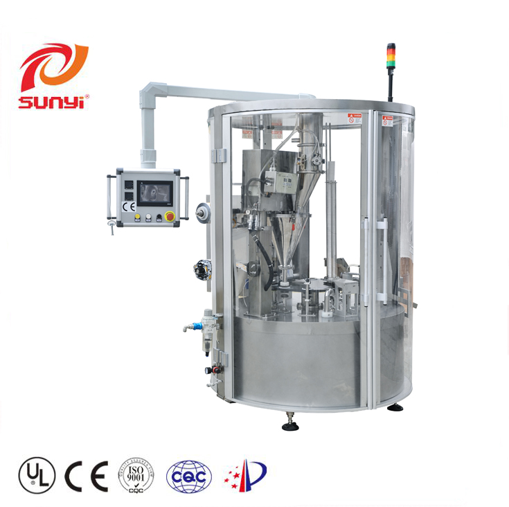 Sunyi new product high speed Rotary Type Coffee Powder Filling Sealing Machine for K Cup nespresso lavazza coffee capsule
