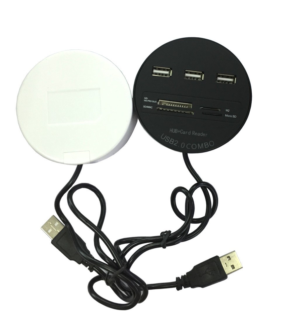 Usb-картридер Micro Usb SD Card Reader, круглая форма 3 порта USB концентратор и все в 1 кардридер