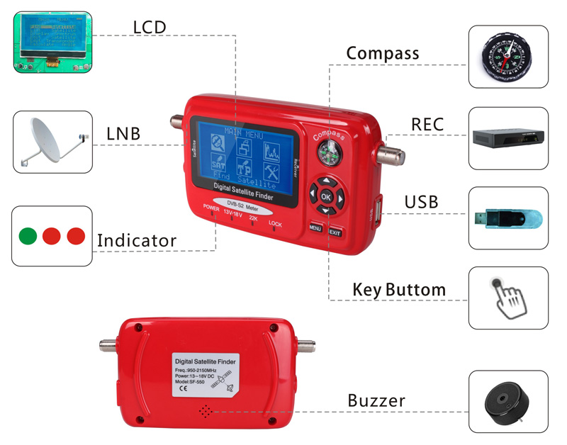 Спутниковый сигнал finder mpeg-4 спутниковый finder meter hd спутниковый finder meter