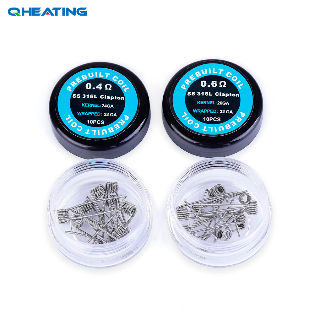 Собранный нагревательный провод Clapton для вейпа DIY E Cig SS316L Clapton, собранные катушки