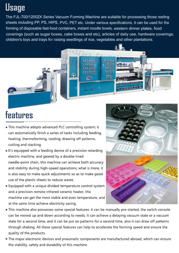 Automatically plastic cake box making machine clamshell thermoforming machine