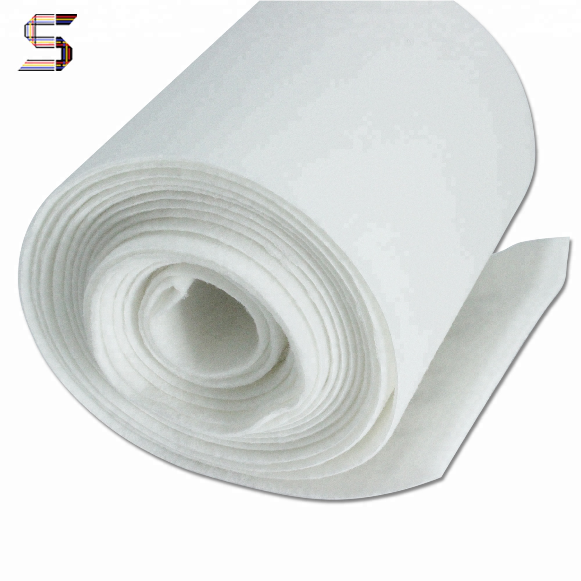 Polyester wadding non-woven pre particle filter media/G4 Air intake filter media roll