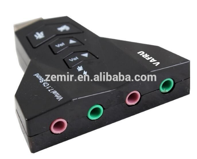 Двойной адаптер для микрофона, USB к 3D внешней звуковой карте, аудиоадаптер, виртуальный 7,1 каналов, CH Sound