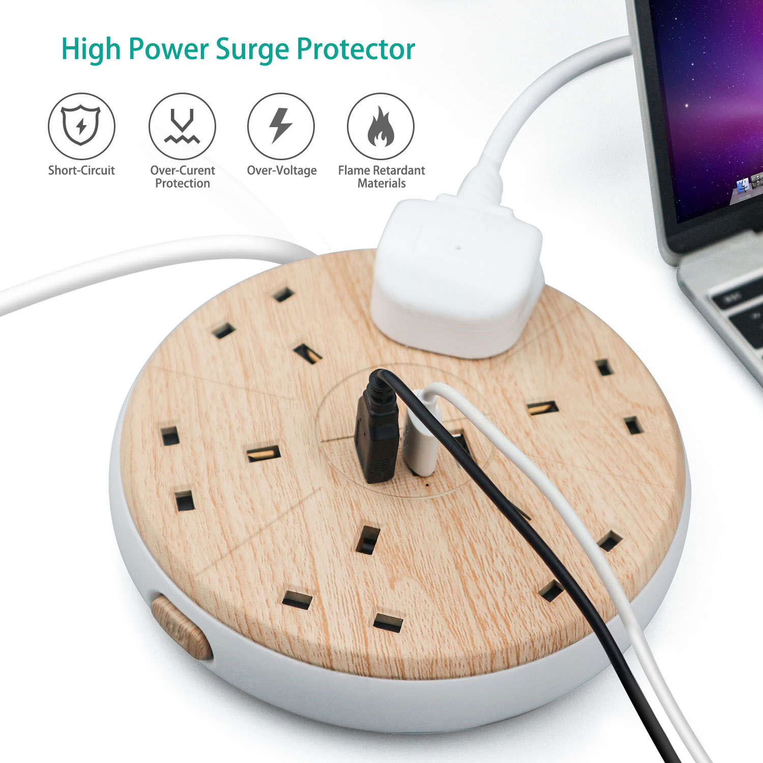 Многорозетка с защитой от перегрузки, умная зарядная розетка USB с переключателем