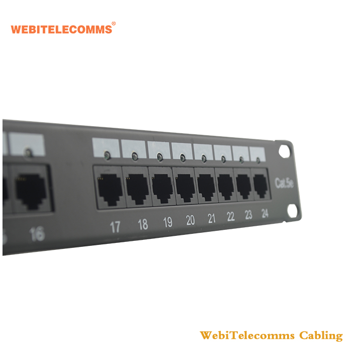 1U 19 ''+ светодиодная полная загрузка, UTP Cat5e Светодиодная патч-панель