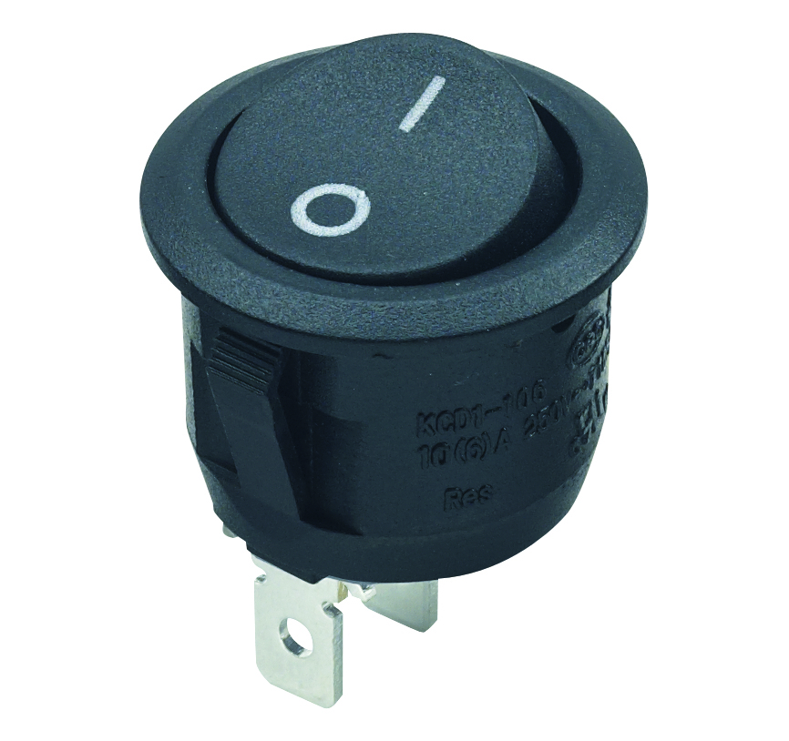 UL TUV 20,2 мм Вырезать 10A 250V ВКЛ/ВЫКЛ 2 Pin непросвечивающие круглый тумблер