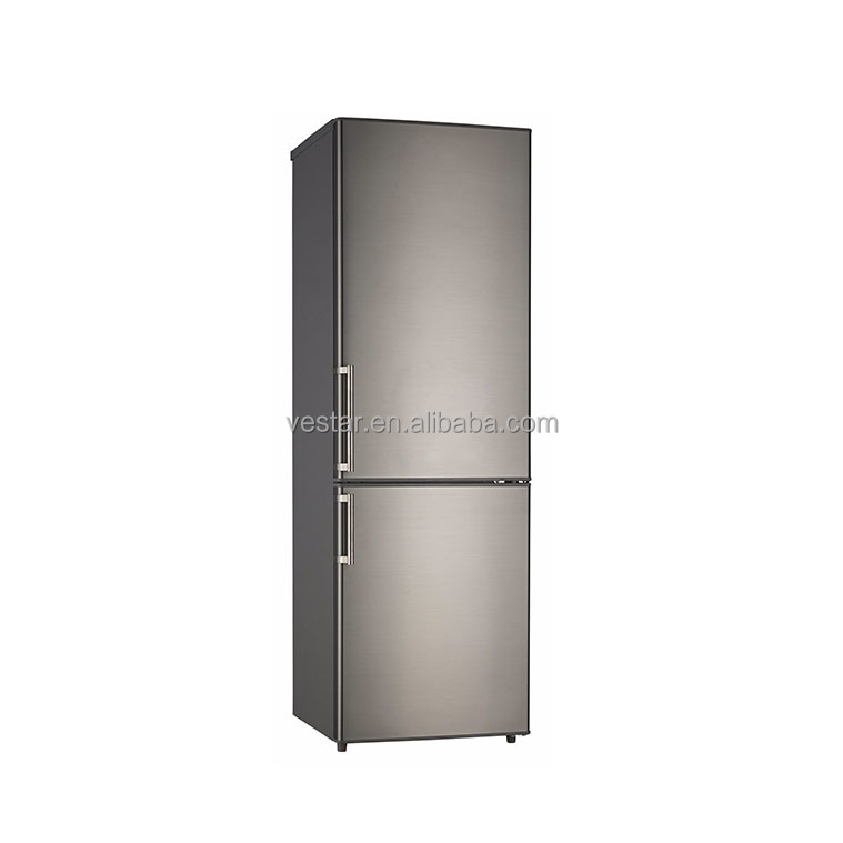 Direct cooling white finish double doors refrigerator with fridge and freezer