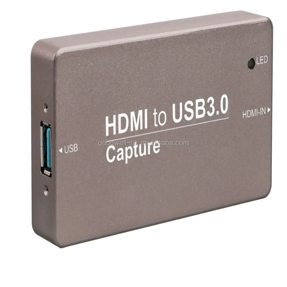 Portable Real plug and play USB 3.0 HD Video Capture for Live Streaming with Metal Housing