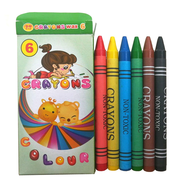 Non-toxic Wax Crayon, Crayon for Kids, Crayon 6 Pack