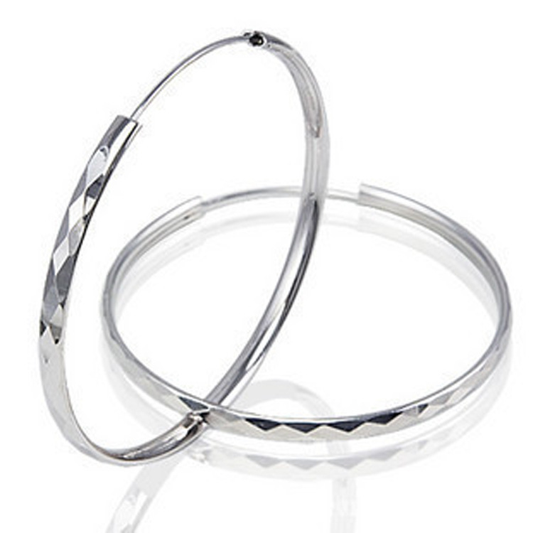 Серьги-кольца из серебра 925 пробы