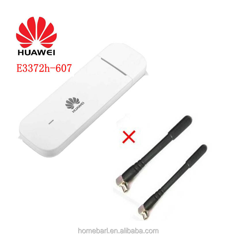 E3372 E3372h-607 + двойная антенна 4G LTE 150 Мбит/с USB-модем, USB-модем, поддержка всех диапазонов с антенной CRC9
