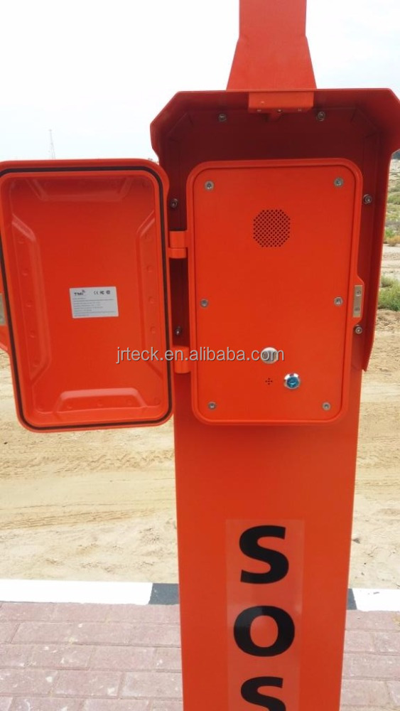 На солнечной энергии GSM аварийный телефон для шоссе, Всепогодный 3G дорожные аварийные системы вызова