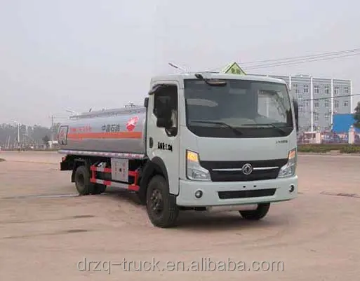 Dongfeng 5000L gasoline refueling truck with oiling machine, discharge pump, oil pipe, fire extinguisher, etc.
