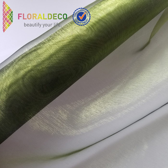 Простой сплошной цвет цветок упаковка Sheer органза ролл