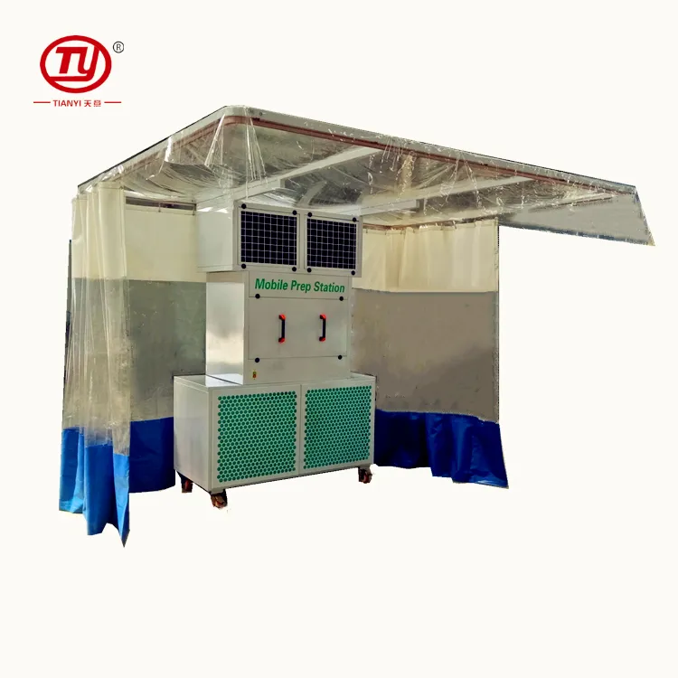 Portable Transparent Curtain Prep Station Painting Booth