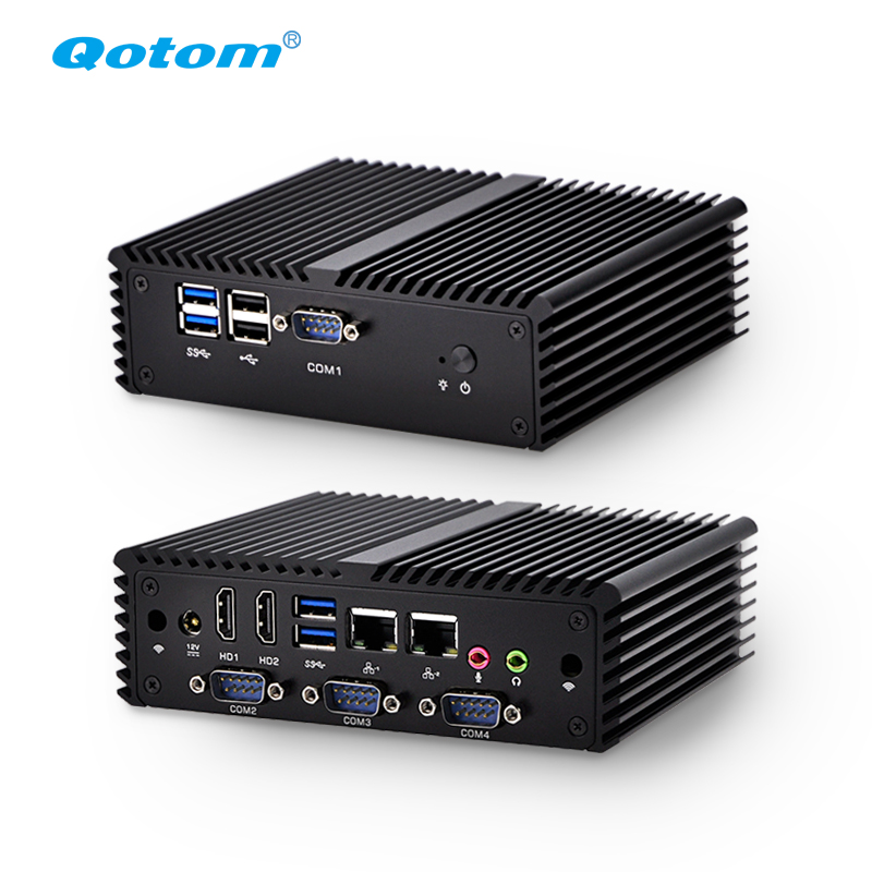 Qotom Q450P-S08 Мини компьютер PC аппаратное обеспечение Core i5-4200U процессор с 2 Порт Gigabit NIC поддержка AES-NI (4G RAM + 32G SSD)