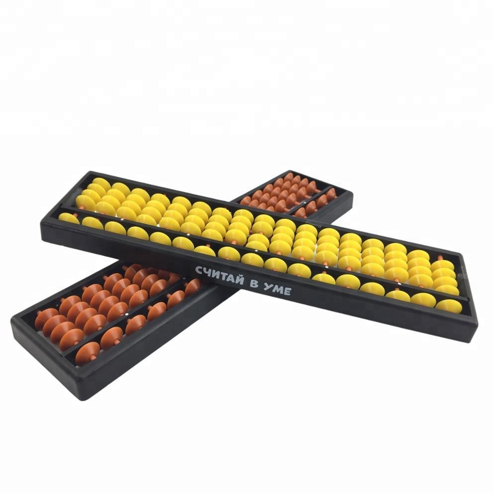 Educational Toy Tools 17 Rods Plastic Student Beads Soroban Abacus